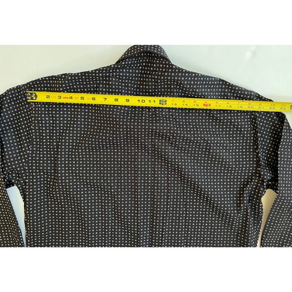 Jared Lang Men's Trim Fit Flowers Black Button-Up Shirt T-560 Size 2XL - Picture 12 of 12